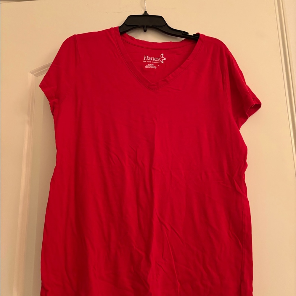 Hanes Red Cap Sleeve T-Shirt